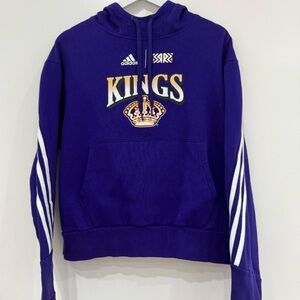 Adidas LA Kings Hockey NHL Purple Pullover Hoodie Sweatshirt Women's Small EUC